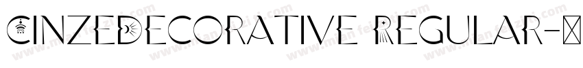 CinzeDecorative Regular字体转换